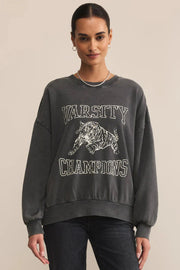 Z Supply Varsity Sunday Sweatshirt Black