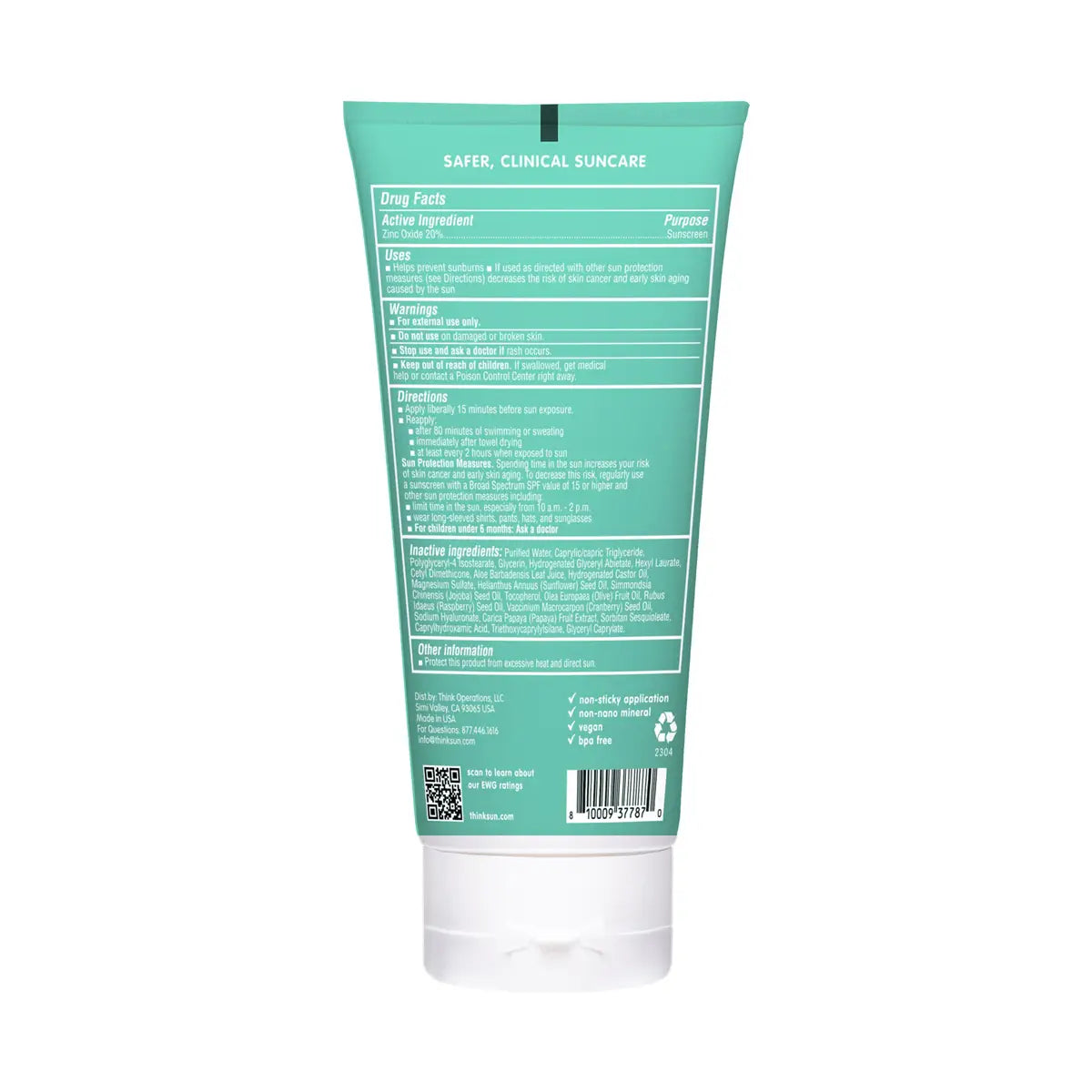 Think Kids SPF 30 Clear Zinc Sunscreen | 6 oz