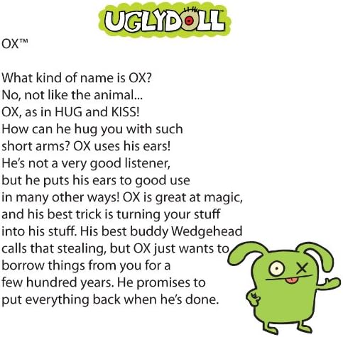 Uglydoll Plush Ox 12" by Homeportonline