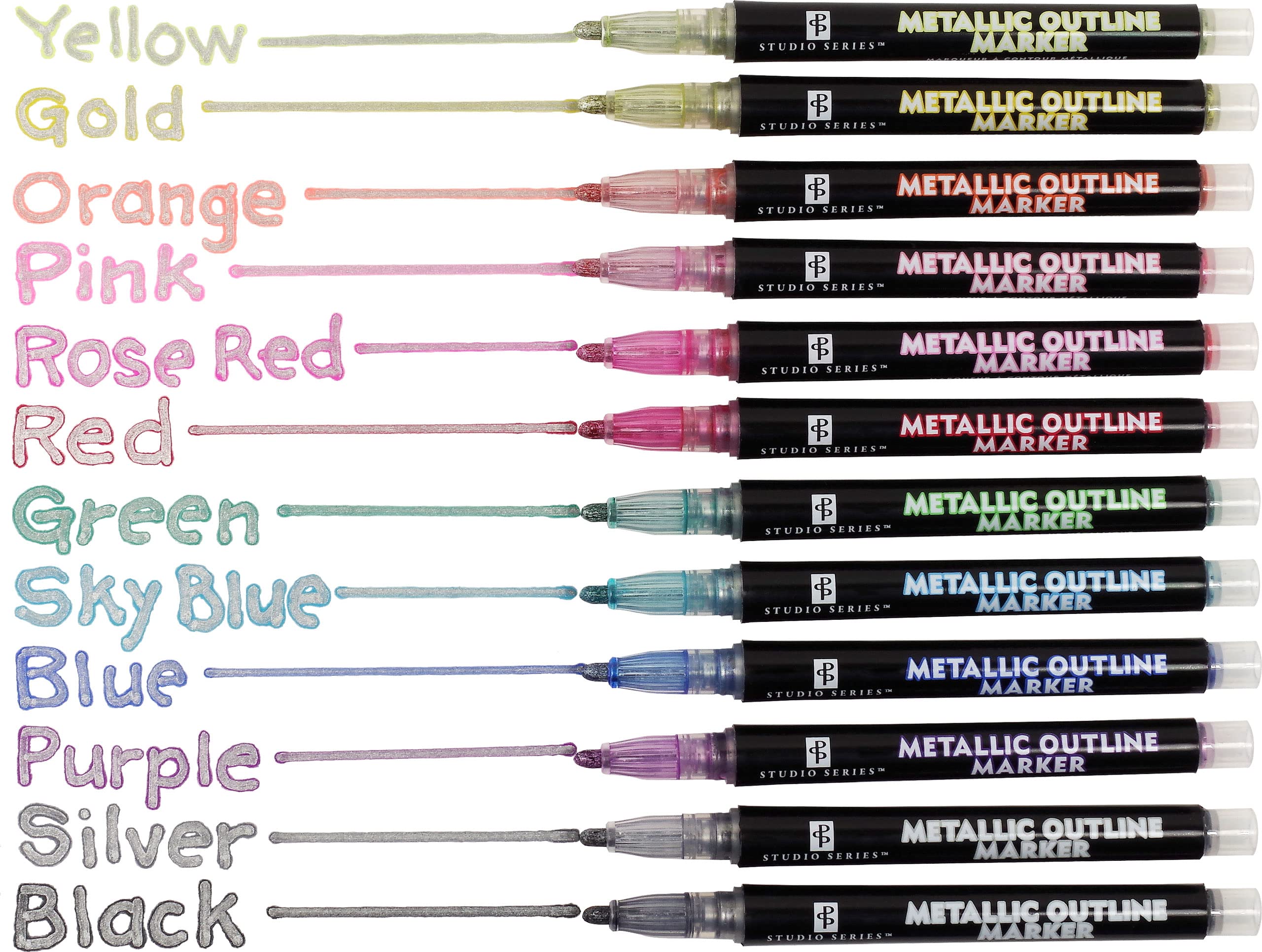 Art Center Markers Metallic Outline 12 Colors by Homeportonline
