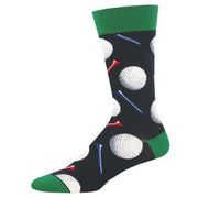 Golf Tee it Up One Size Fits Most Black Mens Socks