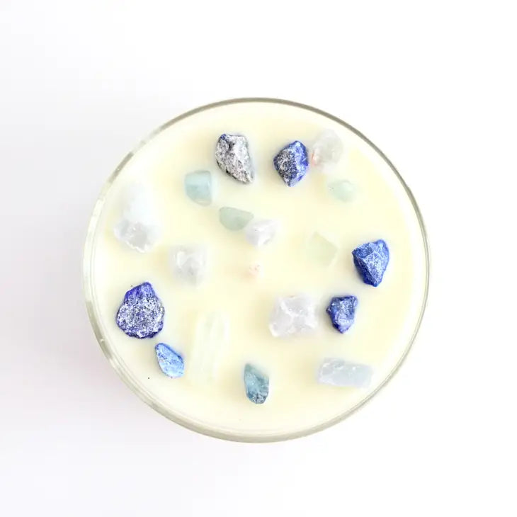 Water - Zodiac Inspired Crystal + Essential Oil Candle