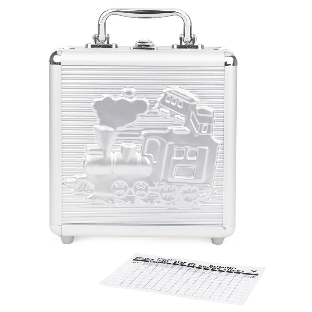 Game Dominoes Mexican Train in Aluminum Carry Case by Homeportonline