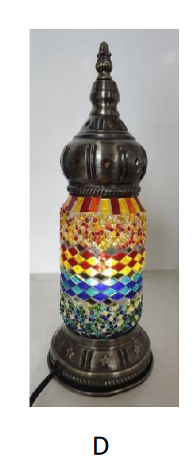 Mosaic Lamp Lantern 12" D by Homeportonline