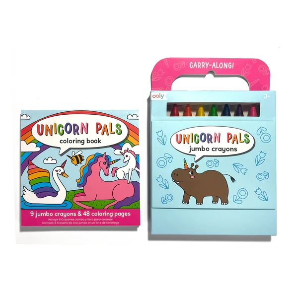 Carry Along! Coloring Book & Crayon Set Unicorn Pals by Homeportonline