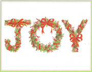 Joy Peppermint Garland Boxed Christmas Cards
