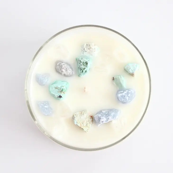 Air - Zodiac Inspired Crystal + Essential Oil Candle by Wild Lark