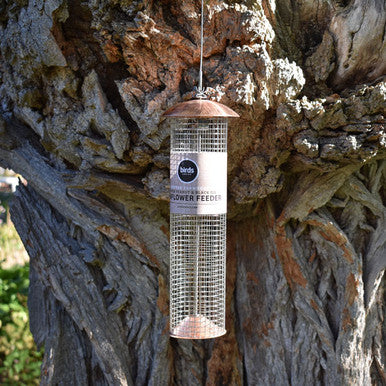 Copper Sunflower Bird Feeder