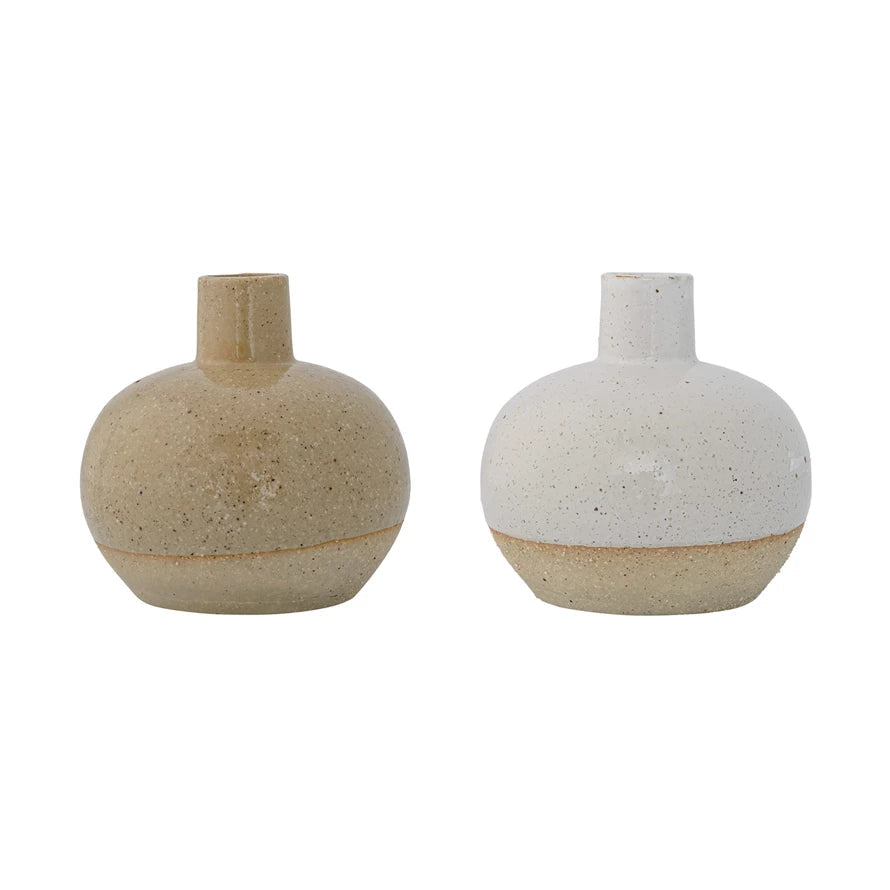 Vase Stoneware Sand Finish 2 Colors (Sold Individually) by Homeportonline