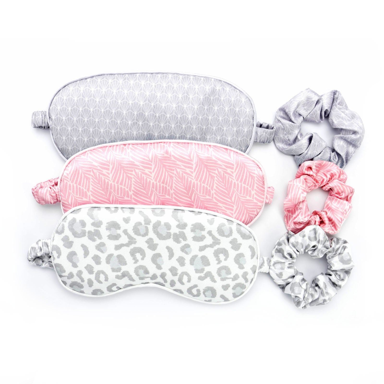 Lemon Lavender - Satin Eye Mask & Scrunchie Set - Assorted Colors (Sold Individually) by Homeportonline