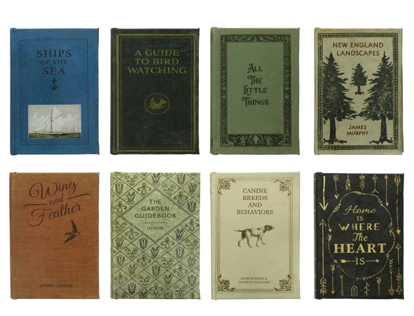 Book Storage Box Canvas Cover 8 Styles Sold Separately 5.25" x 3.5" (Sold Individually) by Homeportonline