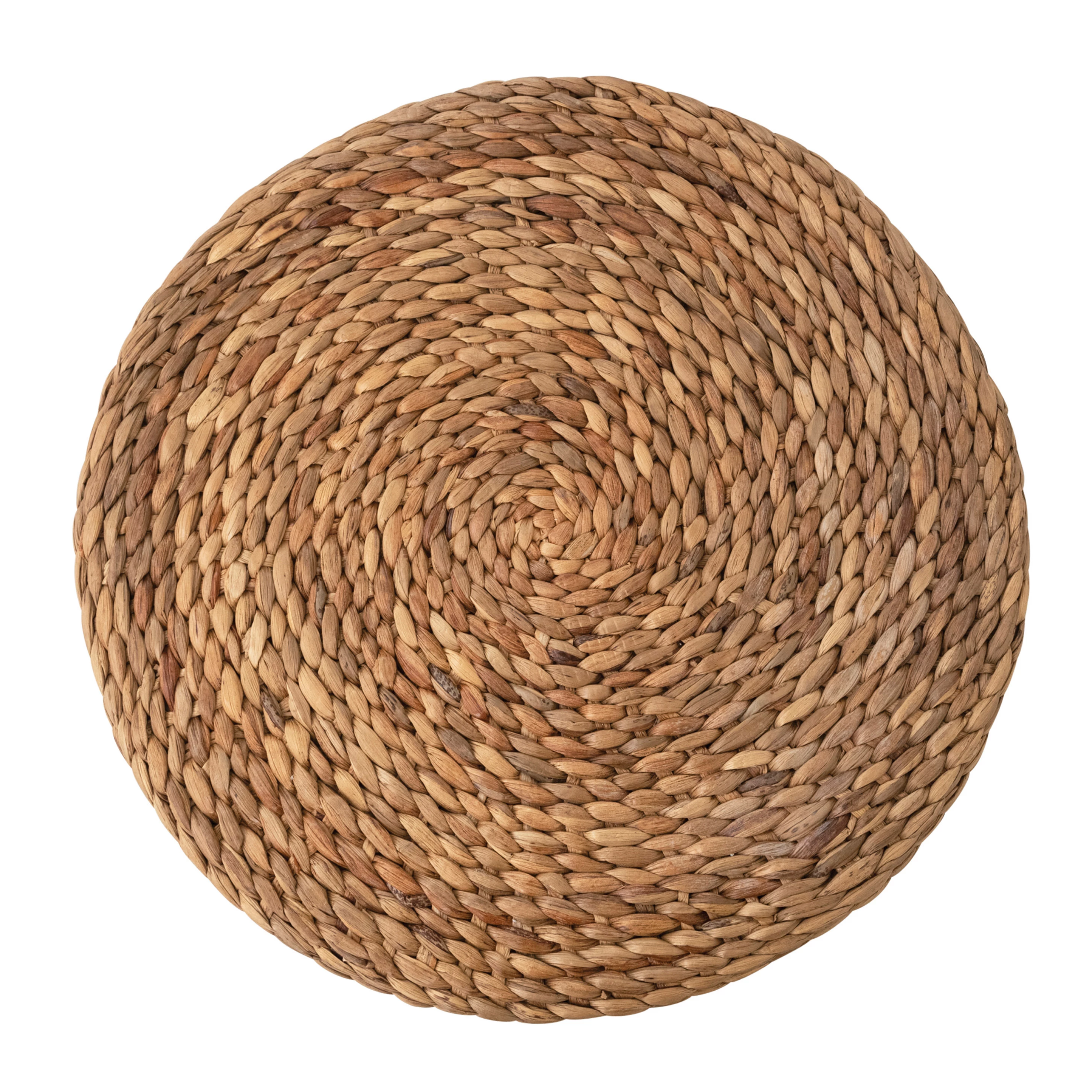 Stool Handwoven Water Hyacinth & Teakwood 19"h by Homeportonline