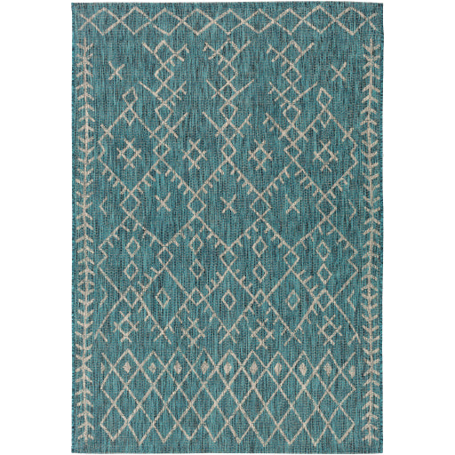 Eagean 5'3" X 7'7" Outdoor Rug Teal by Homeportonline