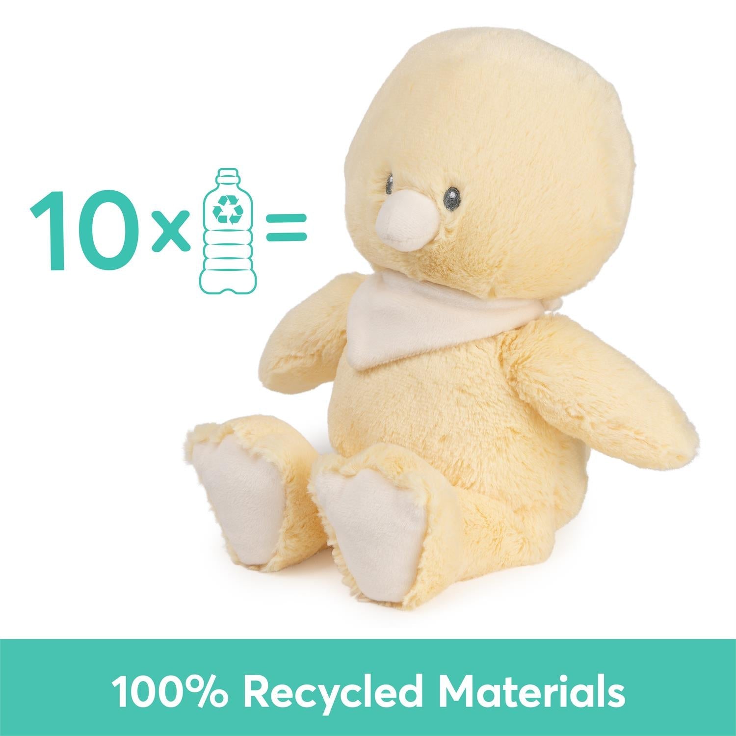 Plush Sustainable Duckling "Buttercup" Yellow 13" by Homeportonline