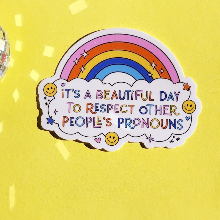 Respect Pronouns Sticker