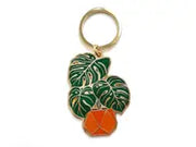 Monstera Plant Enamel Key Chain by Wild Lark