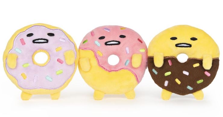 Plush Sanrio Gudetama Donut Collector's Set of 3 by Homeportonline