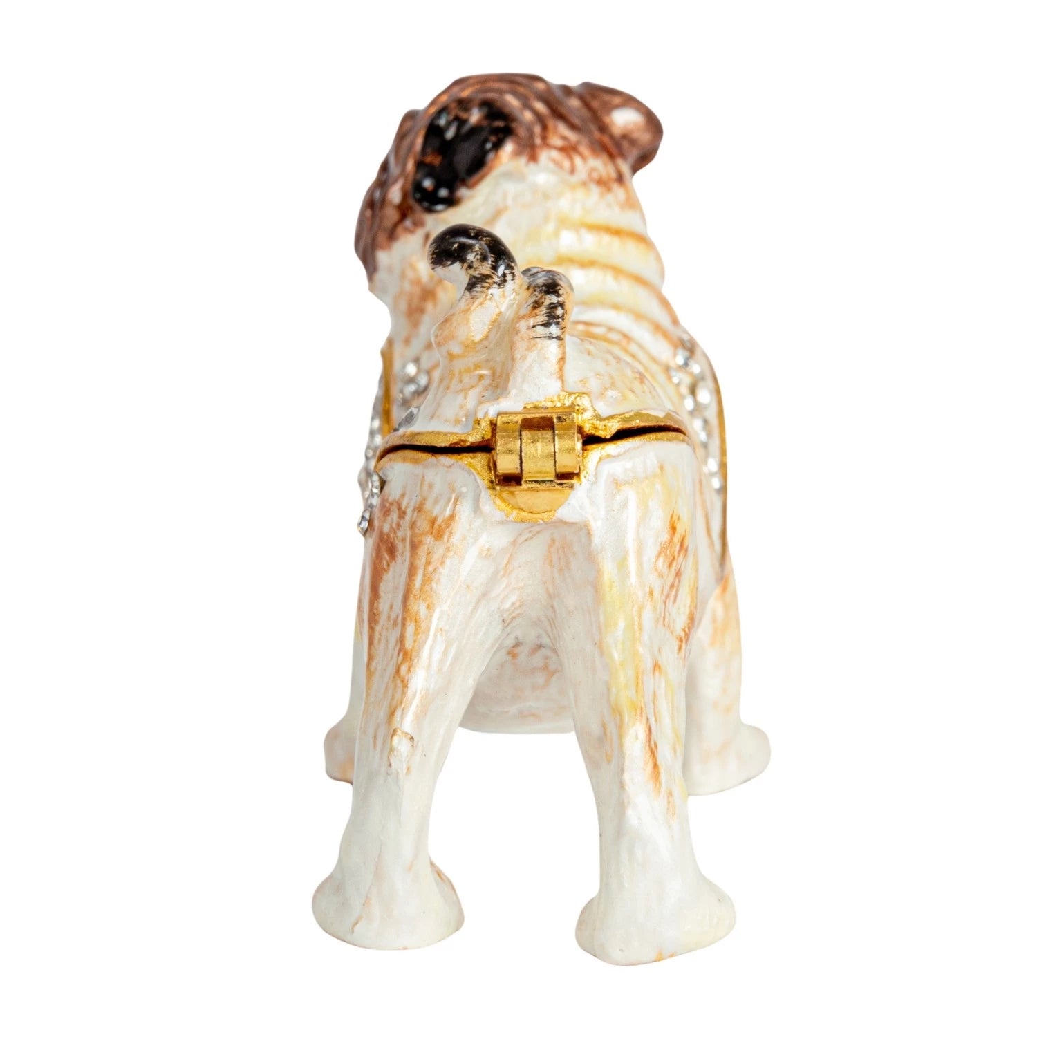 Trinket Box Enameled Metal Pug 3"l x 2"h by Homeportonline