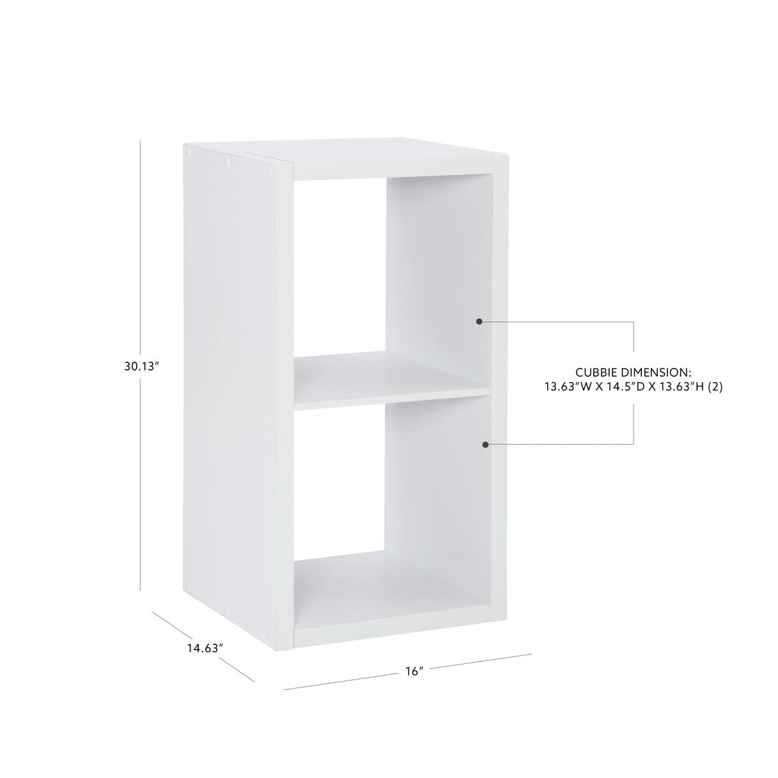 Cody White Two Cubes Unit by Homeportonline