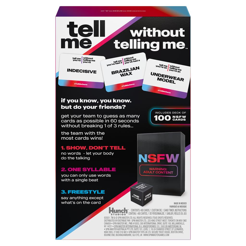 Game Tell Me Without Telling Me by Homeportonline