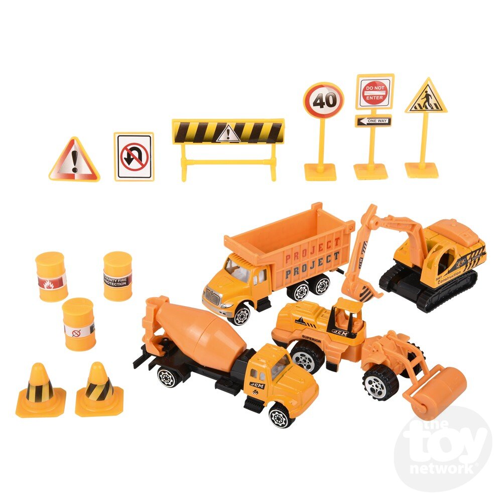 Diecast Play Set Construction 15 Piece by Homeportonline