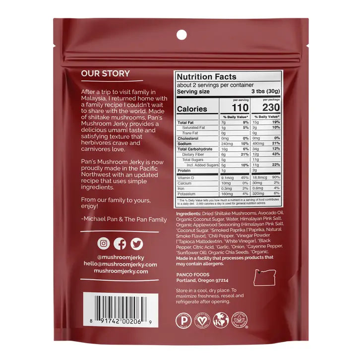 Pan's Mushroom Jerky: Applewood BBQ