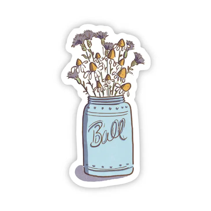 Mason Jar Flower Sticker by Wild Lark