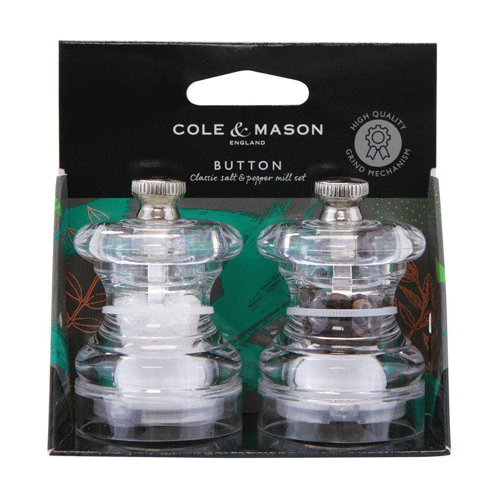 Cole & Mason Button Salt & Pepper Mill Gift Set by Kiss the Cook