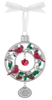 Jingle Bell Ornament - A Cardinal Is A Visitor From Heaven