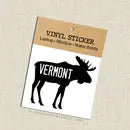 Vermont Moose Vinyl Laptop Sticker by Wild Lark