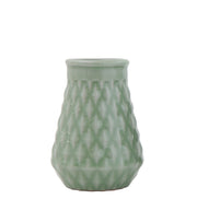 Vase Stoneware Crackle Glaze Jade Tapered by Homeportonline