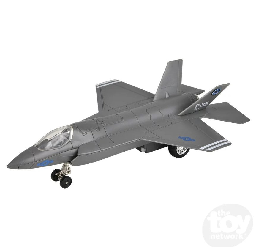 Diecast Pull Back Plane Fighter Jet F-35 Lightning II 7.5" by Homeportonline