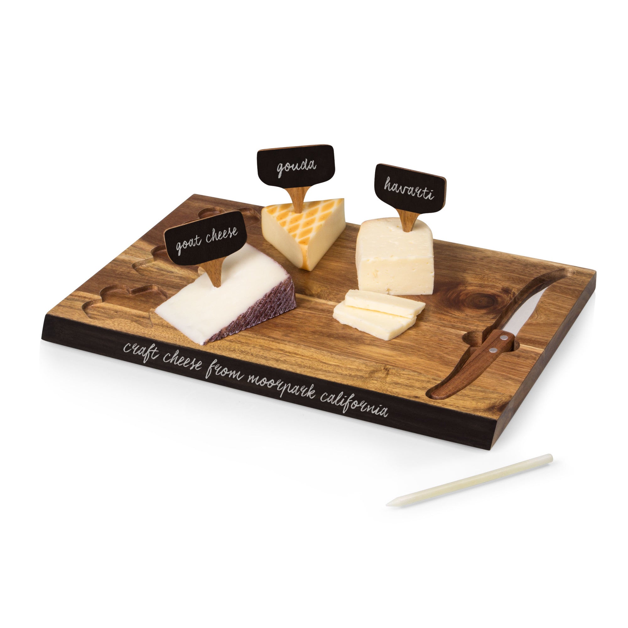 Kitchen Service - Acacia Wood Delio Cheese Board and Tool Set by Homeportonline