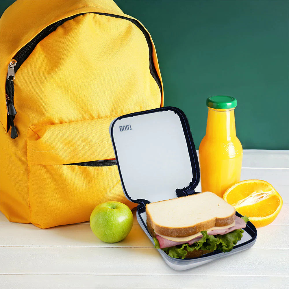 Silicone Lunch Bag - Sandwich Cube - Clear (Sandwich not included) by Homeportonline