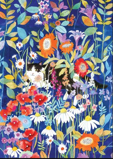 Puzzle 1000 Piece Garden Cat by Homeportonline