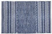 Mandy Rag Rug Cotton Blue 30" x 50" by Homeportonline