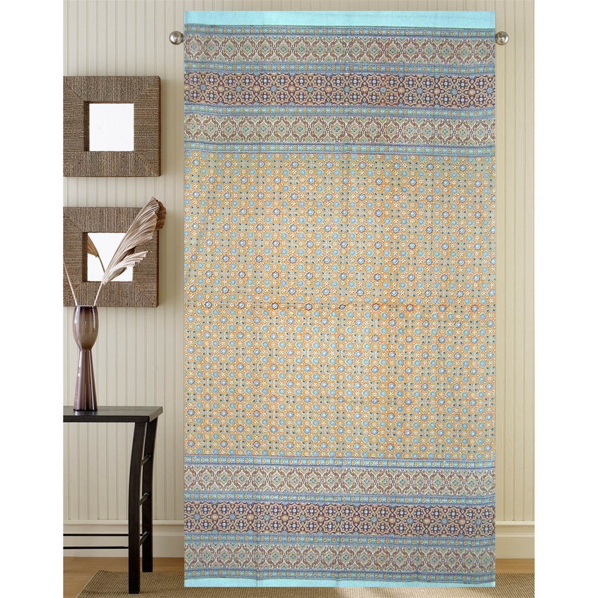 Window Panel Moroccan Foulard Blue by Homeportonline