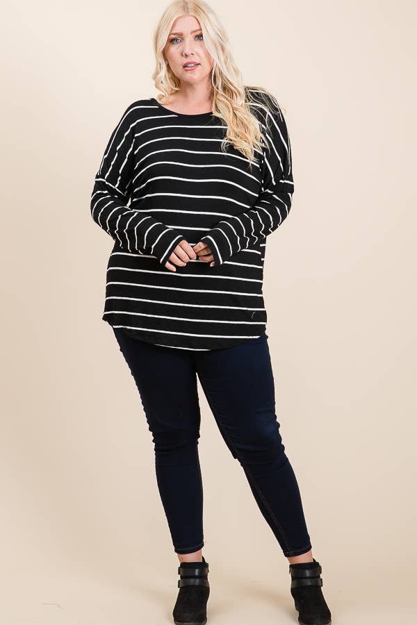 The Moment of the Truth Stripe Top by SidePony Boutique