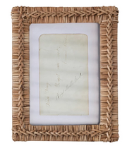 Frame Woven Rattan Natural Holds 5"x 7" by Homeportonline