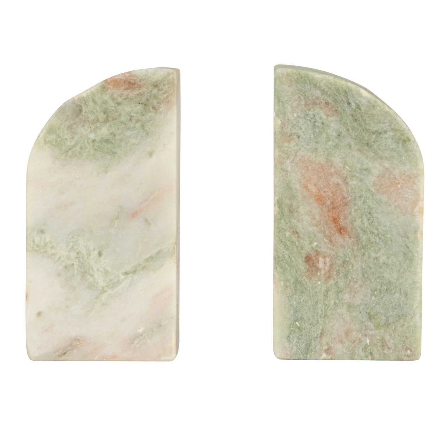 Bookends Marble Green Melange 6"h (Sold as Pair) by Homeportonline
