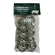 Silver Clip-on Candle Holders - Set of 10