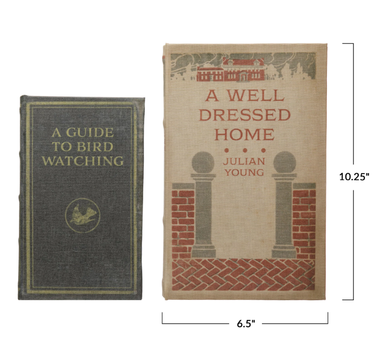 Book Storage Box Small "A Guide to Bird Watching" by Homeportonline