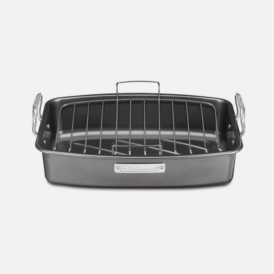 17" x 13" Aluminized Steel Non-Stick Roaster Rack by Homeportonline