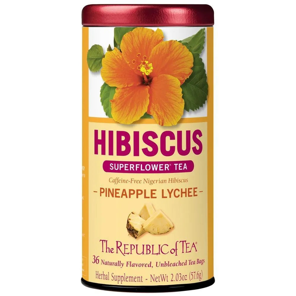 Hibiscus Tea Tin - Hibiscus Pineapple Lychee 36bags by Homeportonline