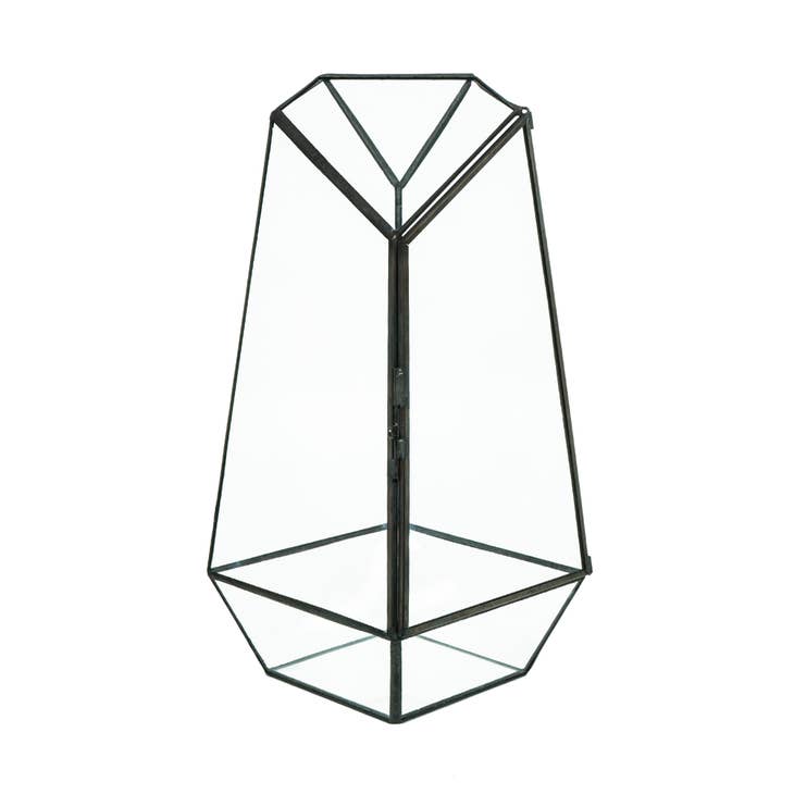 Indoor Plant Geometric Glass Vessel Container For Plants