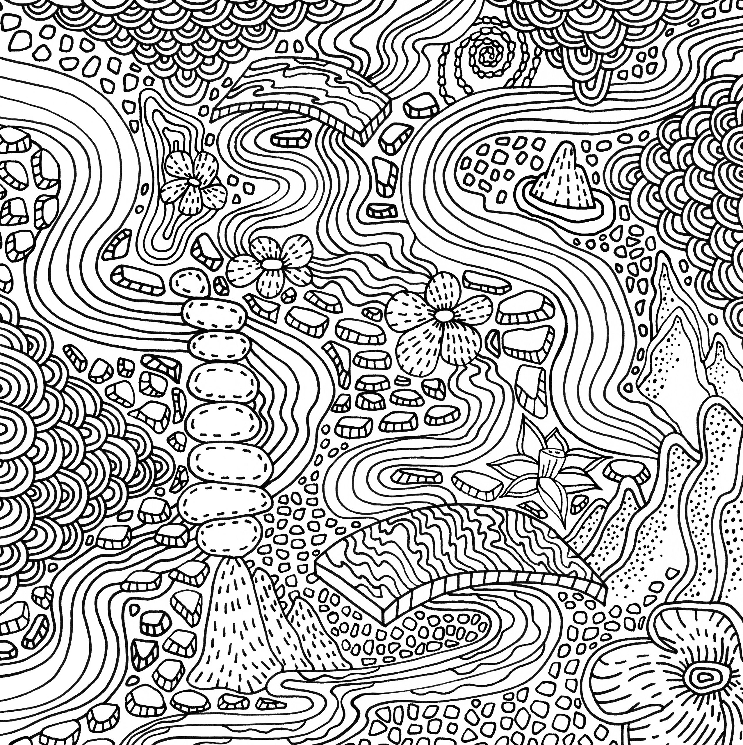 Artist's Adult Coloring Book Serenity by Homeportonline