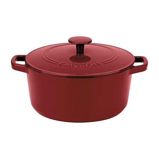 Pot - Enameled Cast Iron Casserole 5qt, Red by Homeportonline