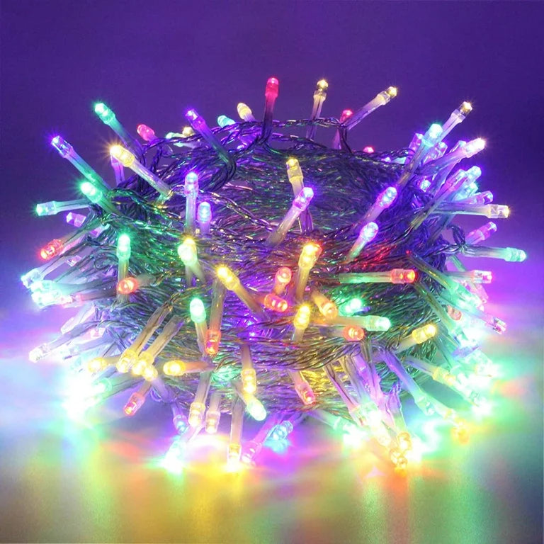 String Light - Multi Color 100 LED Clear String Plug by Homeportonline