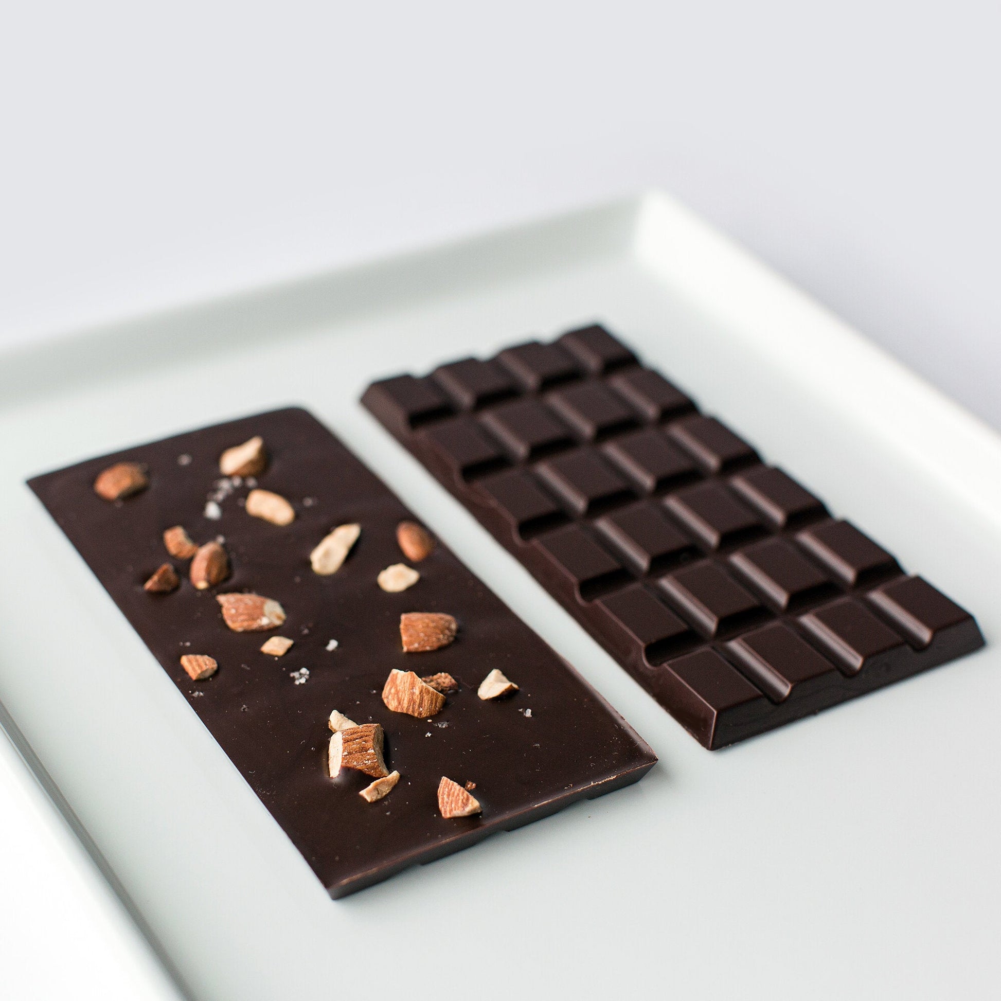 Roasted Almond & French Sea Salt Bar (Dark Chocolate) by NU Chocolat