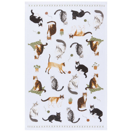 Cat Collective Printed Cotton Dishtowel by Homeportonline